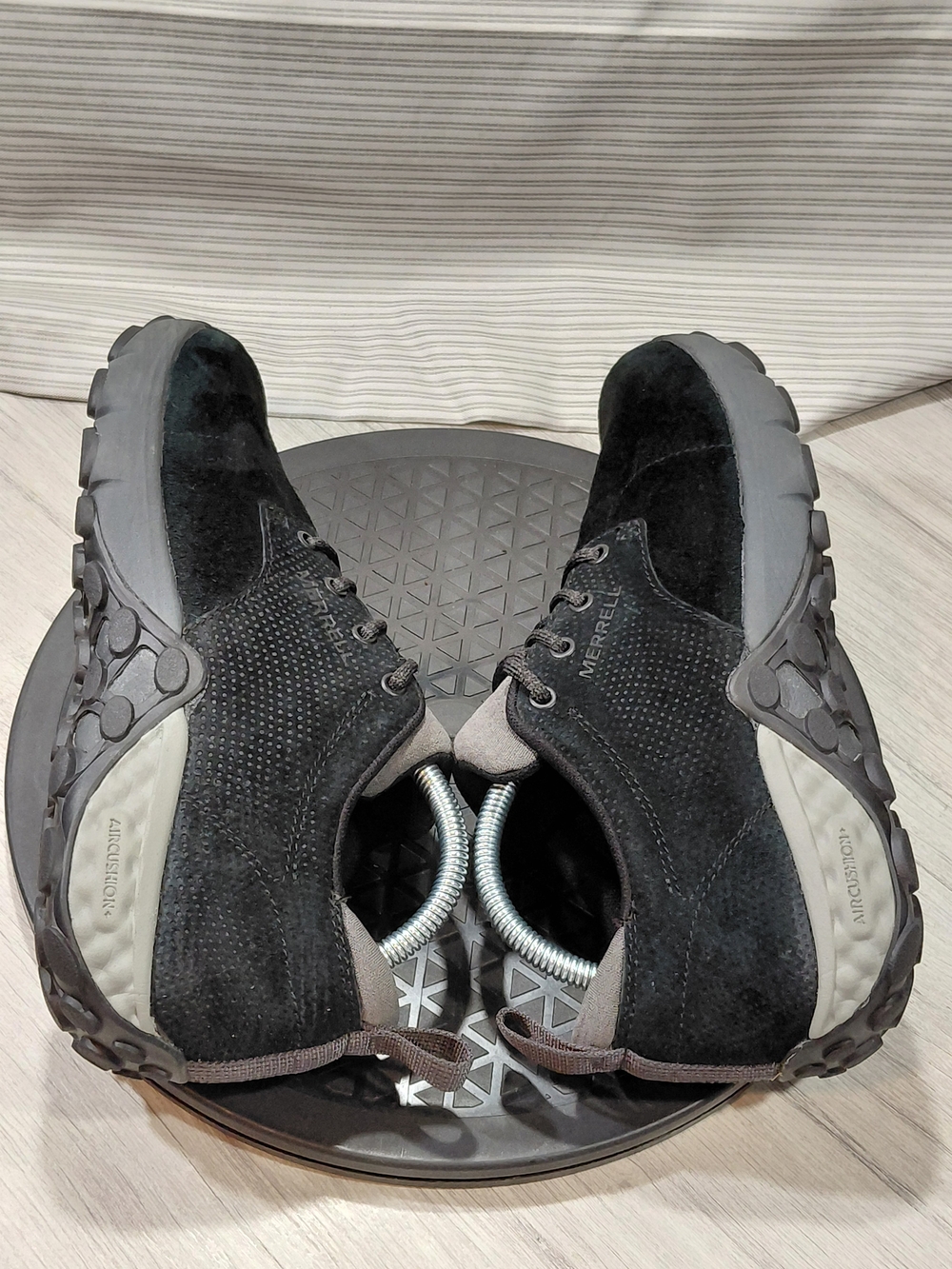 Merrell Womens Jungle Lace Trail Hiking Shoes Black Suede Two Tone Grey SIZE W9 - Picture 7 of 16